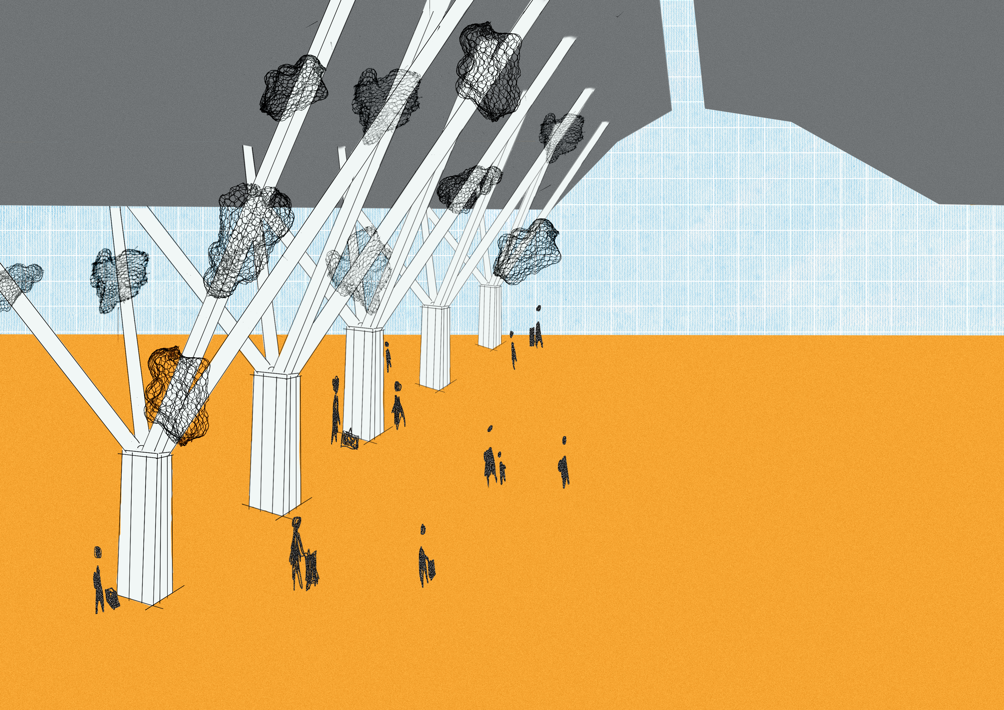 Aeroport illustration coraux